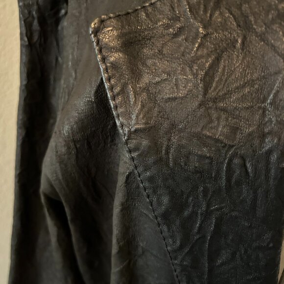 Vintage Men's Dual Control Full Length Black Duster/Trench Coat - Size L - Picture 5 of 7